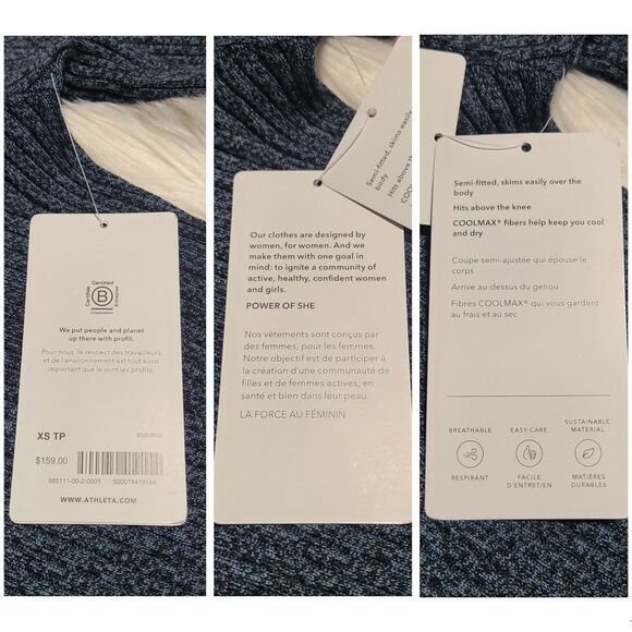 NWT|Athleta Reverie Long Sleeve Sweater Dress, XS - Picture 10 of 11